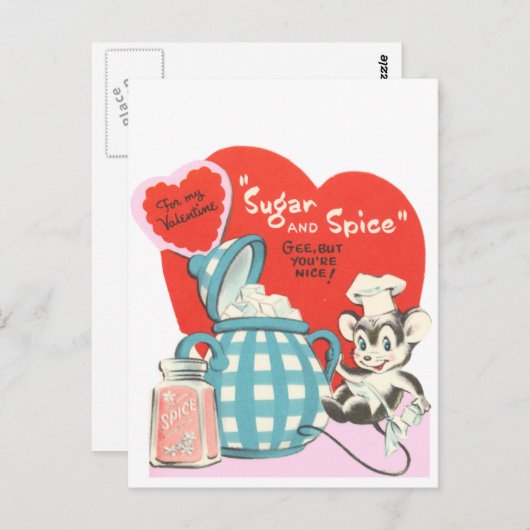 Zucker und Gewürz Postkarte (Vorne/Hinten)