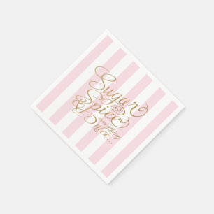 Zucker und Gewürz Rosa Gestreifte Papier Serviette