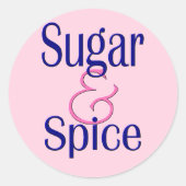 Zucker und Gewürz Runder Aufkleber (Vorderseite)