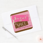 Zucker und Gewürz und alles Gute Quadratischer Aufkleber (Umschlag)