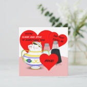 Zucker und Gewürze - altmodische Valentine Card Ku (Stehend Vorderseite)