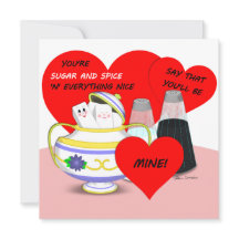 Zucker und Gewürze - altmodische Valentine Card Ku