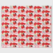 Zucker und Gewürze - altmodische Valentine Card Ku Geschenkpapier (Flach)