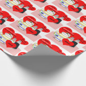 Zucker und Gewürze - altmodische Valentine Card Ku Geschenkpapier (Ecke)