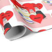 Zucker und Gewürze - altmodische Valentine Card Ku Geschenkpapier (Rolleneckpunkt)