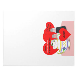 Zucker und Gewürze - altmodische Valentine Card Ku Notizblock