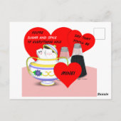 Zucker und Gewürze - altmodische Valentine Card Ku Postkarte (Rückseite)