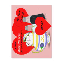 Zucker und Gewürze - altmodische Valentine Card Ku