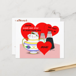 Zucker und Gewürze - altmodische Valentine Card Ku Postkarte