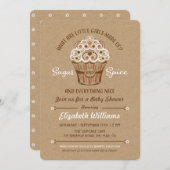 Zucker und Gewürze Cupcake Babydusche Einladung (Vorne/Hinten)