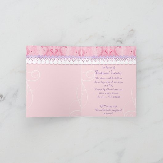 Zucker und Gewürze, Kinderdusche zur Einladung (Innenseite)