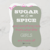 Zucker und Gewürze und alles Nizza Einladung (Vorne/Hinten)