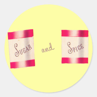 Zucker- und Gewürzkleber Runder Aufkleber