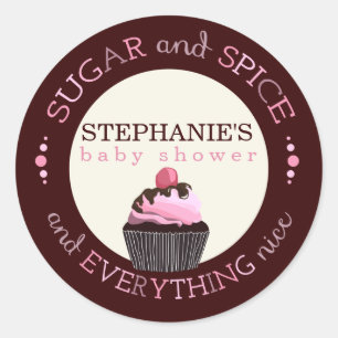 Zucker- und Gewürzkuchen-Babydusche Sticker