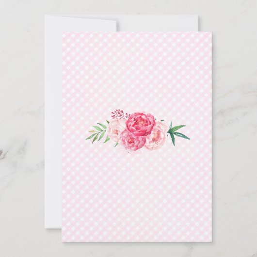 Zucker- und Gewürzmassagedusche, rosa Blume Einladung (Rückseite)