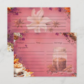 Zucker- und Gewürzrezeptkarte Begleitkarte (Vorne/Hinten)