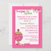 Zucker- und Gewürzsäckchen-Dusche Einladung (Vorderseite)