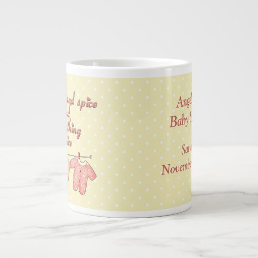 Zucker- und Gewürzsäulendusche Jumbo-Tasse (Vorderseite)