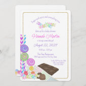 Zucker und Spice Candy Baby Luncheon Einladung (Vorne/Hinten)