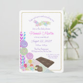 Zucker und Spice Candy Sweet Baby Shower Einladung (Stehend Vorderseite)