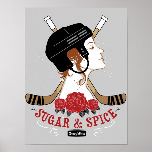 Zucker und Spice Womens Hockey Poster (Vorne)