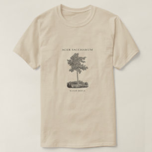 Zuckerahorn-Baum mit Vintagem Bild T-Shirt