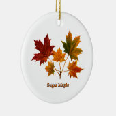 Zuckerahorn-Blätter Keramik Ornament (Rechts)