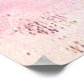 'Zuckercodiert' Pink Abstrakt Art Poster drucken (Ecke)