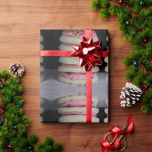 Zuckerekse mit rosa Zuckerguss Geschenkpapier (Feiertagsgeschenk)