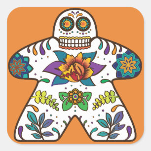 Zuckergarnkleber Quadratischer Aufkleber