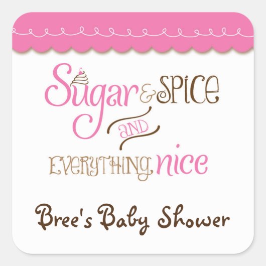 Zuckergewürze & Alles Gute Gastgeschenk Sticker (Vorderseite)