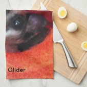 Zuckerglänzer in Orange-Hängepflanze Handtuch (Viertel Falte)