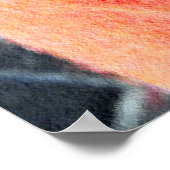 Zuckerglänzer in Orange-Hängepflanze Poster (Ecke)
