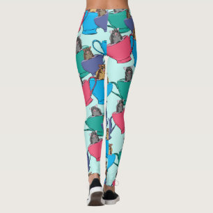 Zuckergläser in Teebeeren Gemustert Leggings