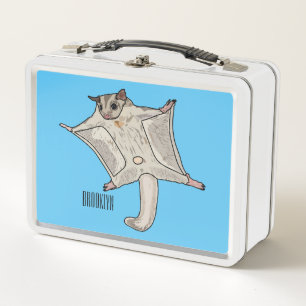 Zuckergleitbeutler Cartoon-Illustration Metall Brotdose