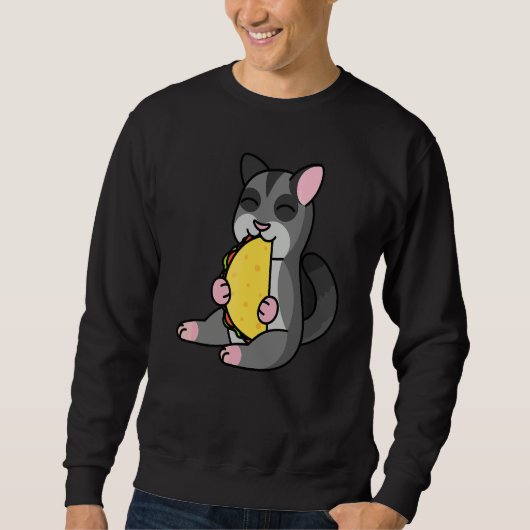 Zuckergleiter isst ein Taco Haustier Sweatshirt (Vorderseite)