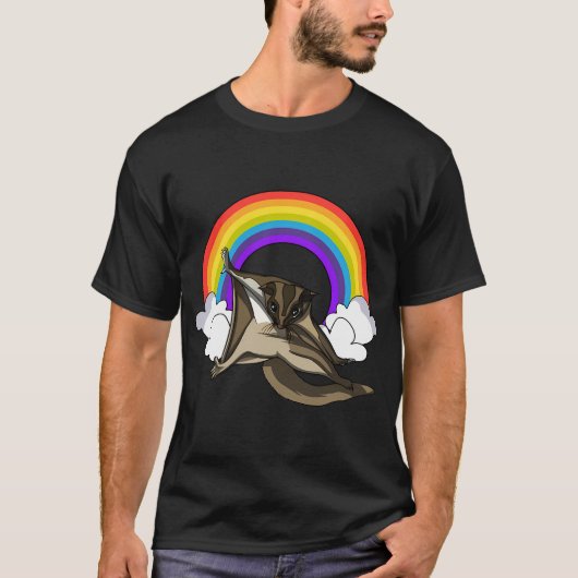 Zuckergleiter Regenbogen T-Shirt (Vorderseite)