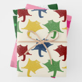 Zuckergleitern Gemusterte Abpackpapierblätter Geschenkpapier Set (Beispiel)