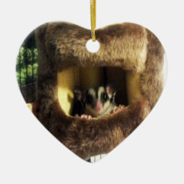 Zuckergrüber in Furry Tree Truck Hängebett Keramik Ornament