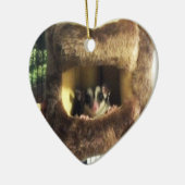 Zuckergrüber in Furry Tree Truck Hängebett Keramik Ornament (Links)