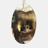 Zuckergrüber in Furry Tree Truck Hängebett Keramikornament (Links)