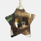 Zuckergrüber in Furry Tree Truck Hängebett Keramikornament (Links)