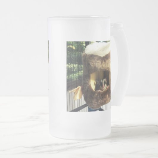 Zuckergrüber in Furry Tree Truck Hängebett Mattglas Bierglas (VorderseiteRechts)