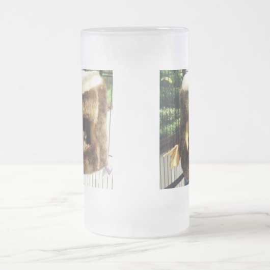 Zuckergrüber in Furry Tree Truck Hängebett Mattglas Bierglas (Mittel)