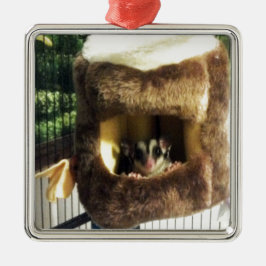 Zuckergrüber in Furry Tree Truck Hängebett Ornament Aus Metall