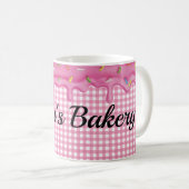 Zuckerguss auf Gingham Kaffeetasse (VorderseiteRechts)