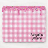 Zuckerguss auf Gingham Mousepad (Vorne)