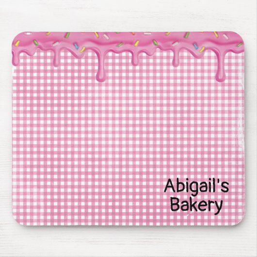 Zuckerguss auf Gingham Mousepad (Vorne)