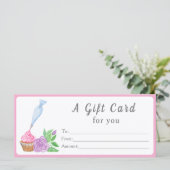 Zuckerguss Cupcake Bäckerei Geschenk Karte (Stehend Vorderseite)