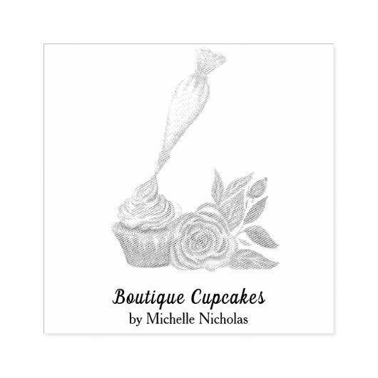 Zuckerguss Cupcake, Catering Gummistempel (Prägung)